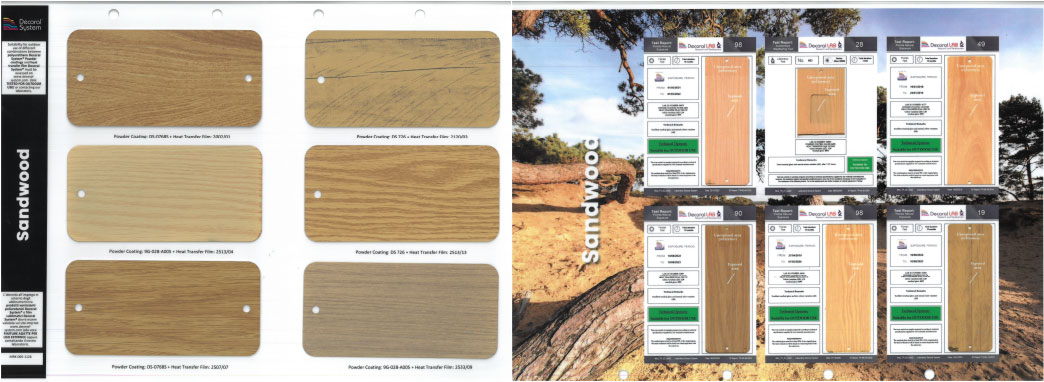 finishes on aluminium, decoral system