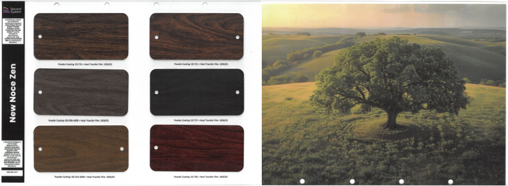 finishes on aluminium, decoral system