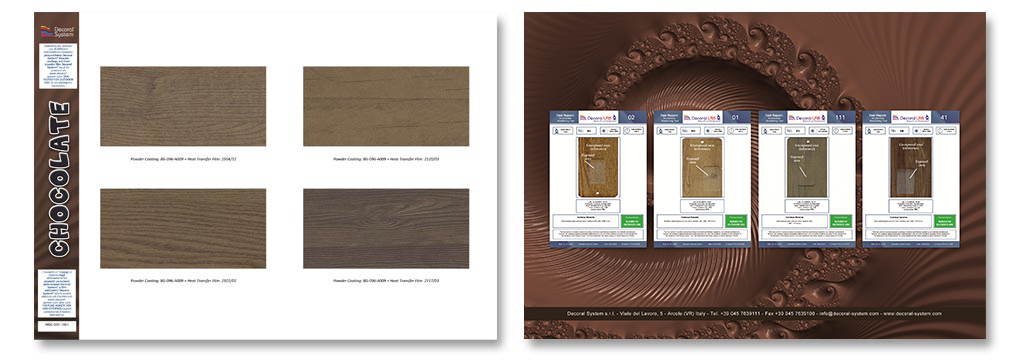 faux grain, white wood grain chocolate, wood grain decoral system